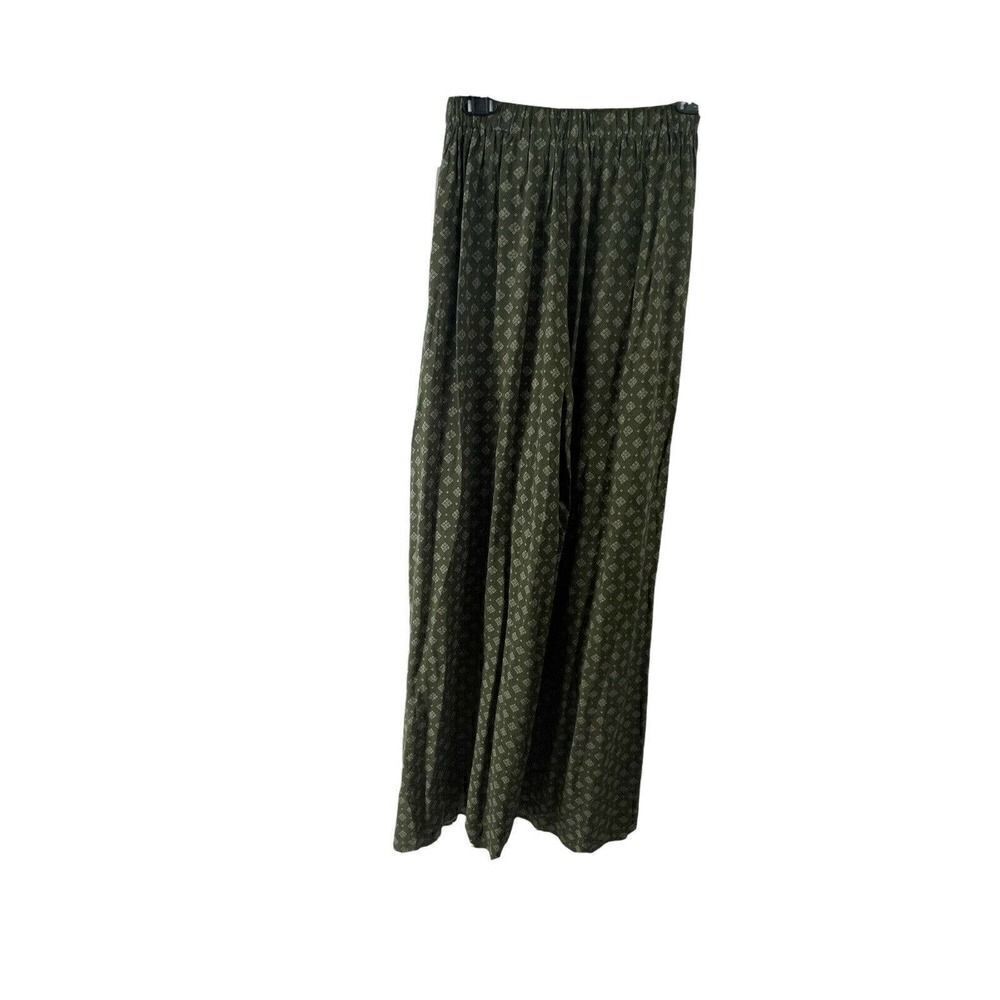 Lizard Thicket Green Wide Split Leg High Rise Bohemian Pants Womens Size S NEW